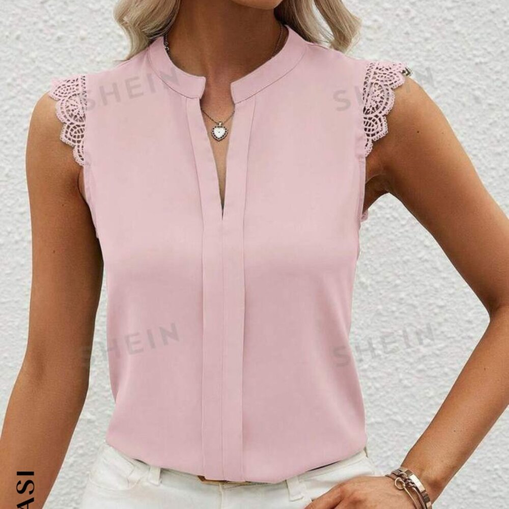 Women's Pink Business Casual Top
